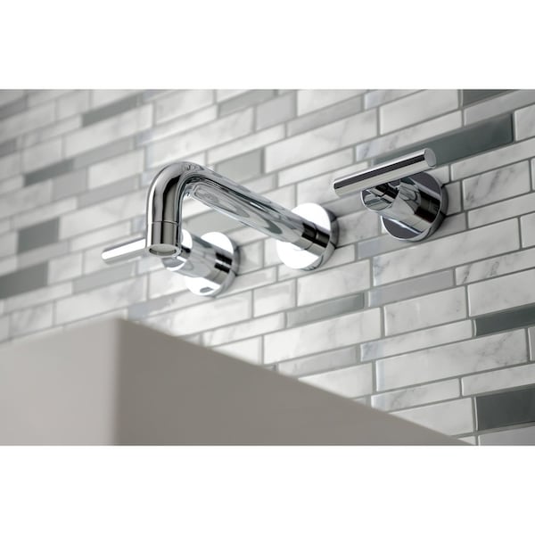 KS8121CML Manhattan 2-Handle 8 Wall Mount Bathroom Faucet, Chrome